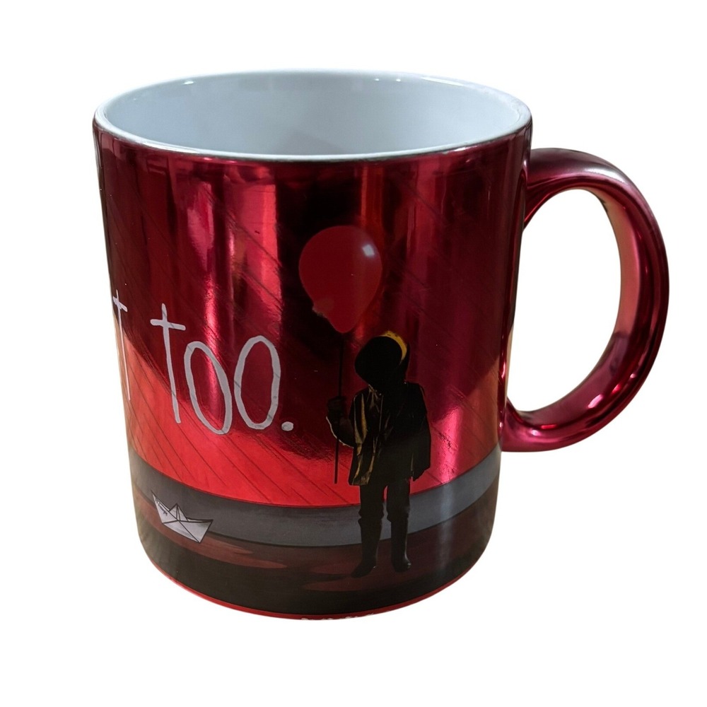 SILVER BUFFALO IT Pennywise Youll Float Too 20 Oz Red Ceramic Coffee Mug 2021